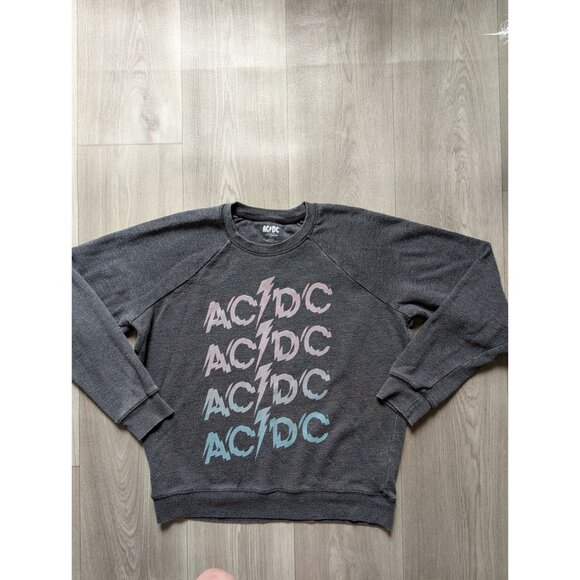 AC/DC Lucky Brand Black Graphic Sweatshirt S Cotton/Polyester Womens - Picture 4 of 7